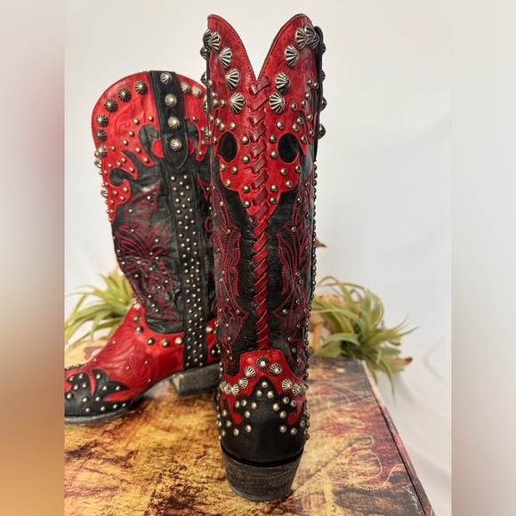 Old Gringo Studded Cowboy Boots 8 - Picture 9 of 13